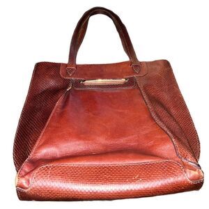 Velez for Leather Lovers brown leather tote shoulder bag